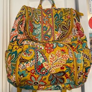 Vera Bradley Yellow Patterned Backpack